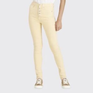 Veronica Beard Maera Highrise Skinny Yellow Jeans size 26/2